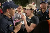 影/立法院外民團逼封忠孝東路！羅宜、女覺青囂張罵警官「要黨部來人嗎？」