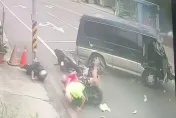 影/雲林嚴重車禍！廂型車變陸上飛彈　零煞車猛撞「3人遭掃飛」