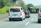 影/又見國道擋救護車三寶！國3台中大雅段「救傷救我」BMW休旅車就是不讓