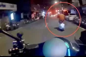 影/追捕片！騎車沒開大燈警好心提醒　北市男心虛加速逃丟包毒品遭逮