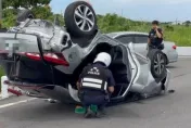 案外案！台南小客車「倒頭栽翻覆」　駕駛搞失蹤…一查竟是通緝犯