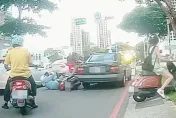 賠到脫褲子！拖吊車鋼纜斷裂…賓士「滑下」撞2車　女騎士遭殃仆倒