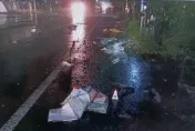 快訊/台南死亡車禍！　8旬翁雨夜遭機車撞飛「墜排水溝」...搶救仍不治