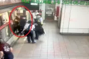快訊/北捷乘客失控！「持傘追婦」她大喊救命　出動捷警將人帶走