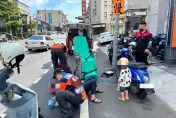 影/沒吃早餐！台南38周孕婦騎車突摔倒　6歲娃站一旁嚇壞了