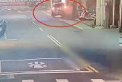 影/撞擊瞬間！北市松山凌晨自小客衝撞民宅　車頭全毀釀停水停電