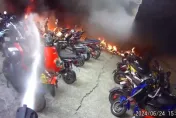 影/天乾物燥！竹縣湖口60輛機車燒光光　所幸無人受傷