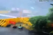 影/監視器暴雨畫面曝！福懋科技千片鷹架崩落　2員工遇難身亡