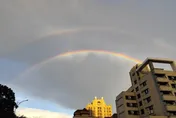 快訊/你也看到了嗎？台中南屯傍晚見驚「雙彩虹」奇景　民眾搶拍留念