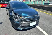 快訊/顏若芳嚴重車禍！民進黨美女議員Toyota座車遭遊覽車追撞　車尾全毀畫面曝