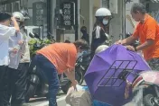 短裙妹車禍慘摔「滾燙柏油路」　路人撐傘潑水降溫暖舉曝