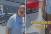地母廟男抱孩險被撞！ 駕駛被敲窗怒嗆：這麼大力幹嘛我不道歉
