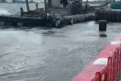 影/雲林箔子寮漁港「海水倒灌」設防汛擋板　張麗善：明續放颱風假機率大