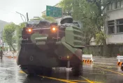 因應凱米強颱威脅　海陸AAV7兩棲突擊車進駐蘇澳鎮公所