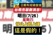還沒公佈颱風假就瘋傳圖卡！台南市府要追查了
