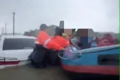 快訊/整輛車淹到剩車頂！台南柳營八翁里一家4口受困　1歲男嬰險溺斃