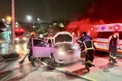 快訊/新北林口追撞車禍釀火燒車　駕駛37歲男肇事逃逸