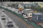 快訊/國10仁武段2車追撞佔內線！小客車翻覆「四腳朝天」　釀1傷、1人受困
