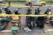 影／10分鐘燒一整排！ 市民大道8機車燒毀  民眾懷疑自燃惹禍