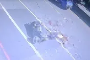 影/慎入！直擊機車遭聯結車輾過　台中68歲男肚破腸流、腦漿四溢