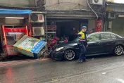 快訊/汐止誇張車禍！BMW撞進檳榔攤　女駕駛當場送警局