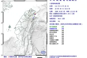 快訊/地牛翻身！台灣東部外海20:49規模「4.6中層地震」　最大震度3級