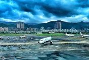 雷雨炸北市！松山機場地面作業暫停　航班延誤