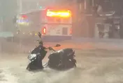國家警報響！雷雨轟台中、南投到傍晚　頭汴坑溪防暴漲