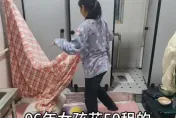 影/省錢出奇招！陸女租公司「廁所當套房」　茅坑旁鋪床睡還煮飯