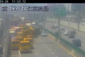 國10慘烈事故！「遊覽車、拖板車撞上出事」釀7傷