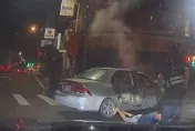 影/桃園毒蟲拒檢逆向撞「開到車起火」！警救人再逮捕