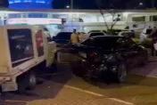 影/才立告示牌！楊梅休息站又被百萬休旅高速衝撞　畫面曝光