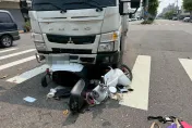 影/15秒奪命片　台中貨車「不甩紅燈」猛撞女騎士亡