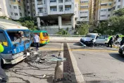 影/基隆休旅車對撞貨車「車頭皆全毀」　2駕駛送醫