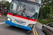影/通霄大巴對決油罐車！司機眼角掛彩見血　16乘客驚嚇