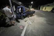 影/酒駕葬身山中！嘉義運將喝茫「開貨車撞電桿」慘死