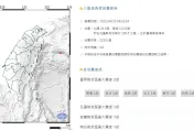 台灣東部海域規模4.9地震！台東最大震度2級