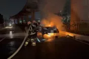 點燈祈福前一夜出事！　桃園新闢道路驚見「火燒車焦屍」