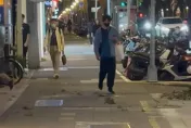 碰！南西商圈大樓降「落石雨」　路人險遭砸傷
