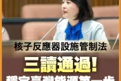 核管法3讀通過　王鴻薇：民進黨用愛發電應到此為止