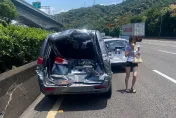 國1北向泰山段「5車追撞、車尾全毀」　傷亡不明釀紫爆