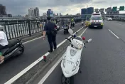 新北華江橋連環車禍　4機車追撞2人慘摔受傷送醫