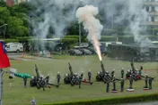 賴清德總統11日軍禮迎接「聖文森及格瑞那丁」總理來訪