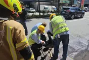 影/中壓管漏！基隆大武崙派出所旁「瓦斯外洩」影響99戶　搶修中