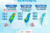明日降雨最劇烈！西南風帶來大量水氣　北台灣恐現豪雨