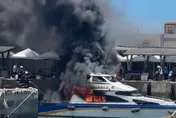 影/澎湖客船火警意外！1人跳海逃命氣胸　緊急送醫搶救