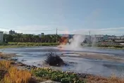 影/「燙手山泥」！屏東萬丹泥火山又噴發 　清運要報備居民苦