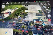 恐怖空拍直擊！高雄岡山「加油站對面大火」　毒氣烈焰狂噴