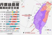 罕見路徑北上！丹娜絲最強核心沿台灣海峽衝　48小時強風豪雨