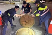 悚！丹娜絲外圍環流影響　台中「重百斤人孔蓋」噴飛